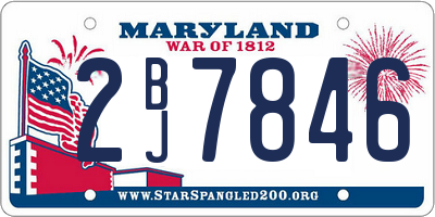 MD license plate 2BJ7846