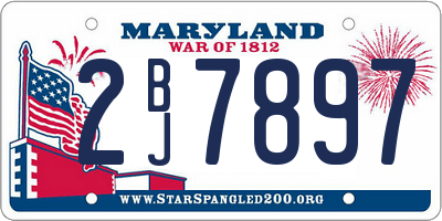 MD license plate 2BJ7897