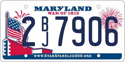 MD license plate 2BJ7906