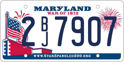 MD license plate 2BJ7907
