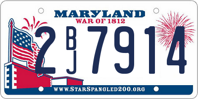 MD license plate 2BJ7914