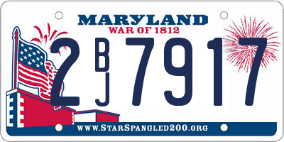 MD license plate 2BJ7917