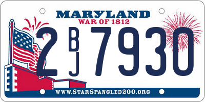 MD license plate 2BJ7930