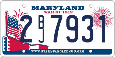 MD license plate 2BJ7931