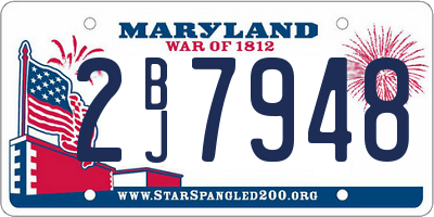 MD license plate 2BJ7948