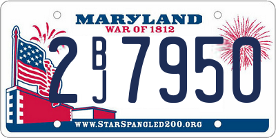 MD license plate 2BJ7950