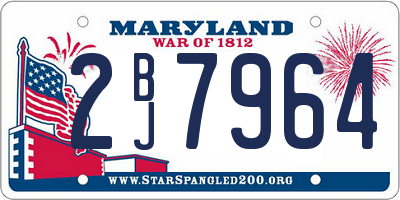 MD license plate 2BJ7964