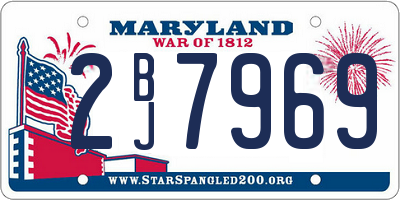 MD license plate 2BJ7969