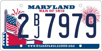 MD license plate 2BJ7979