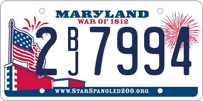 MD license plate 2BJ7994