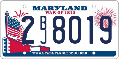 MD license plate 2BJ8019