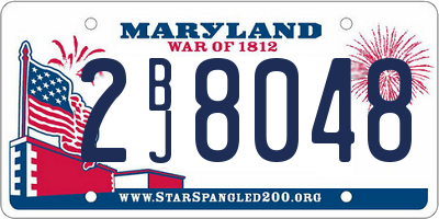 MD license plate 2BJ8048