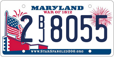 MD license plate 2BJ8055