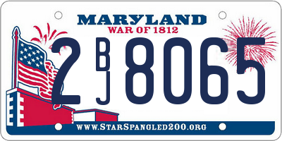 MD license plate 2BJ8065