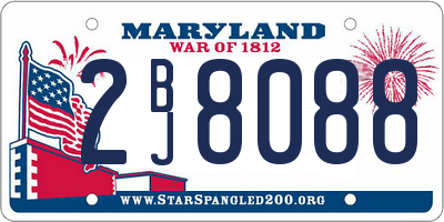 MD license plate 2BJ8088