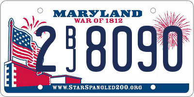 MD license plate 2BJ8090