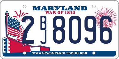 MD license plate 2BJ8096