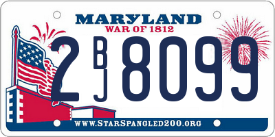 MD license plate 2BJ8099
