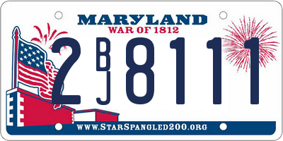 MD license plate 2BJ8111