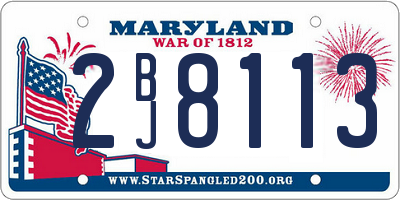 MD license plate 2BJ8113