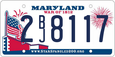 MD license plate 2BJ8117
