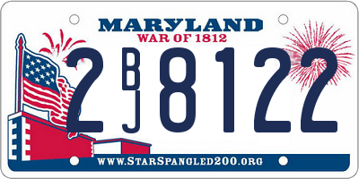 MD license plate 2BJ8122