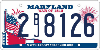MD license plate 2BJ8126