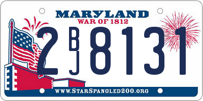 MD license plate 2BJ8131