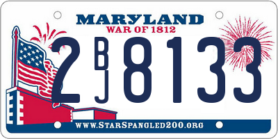 MD license plate 2BJ8133