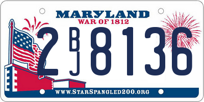 MD license plate 2BJ8136