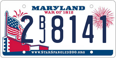 MD license plate 2BJ8141