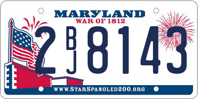 MD license plate 2BJ8143