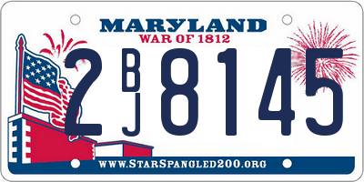 MD license plate 2BJ8145
