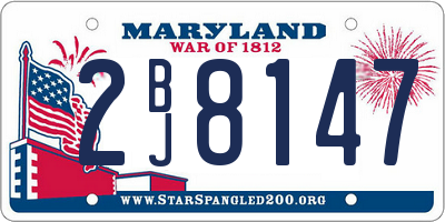 MD license plate 2BJ8147
