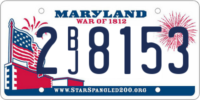 MD license plate 2BJ8153