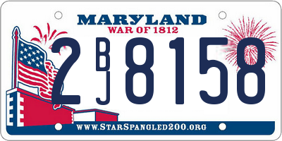 MD license plate 2BJ8158