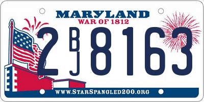 MD license plate 2BJ8163
