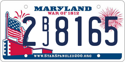 MD license plate 2BJ8165