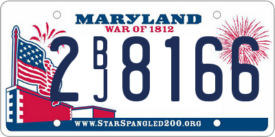 MD license plate 2BJ8166