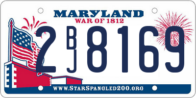 MD license plate 2BJ8169