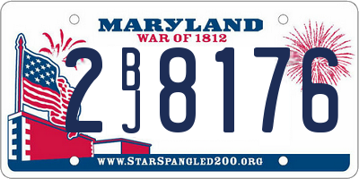 MD license plate 2BJ8176