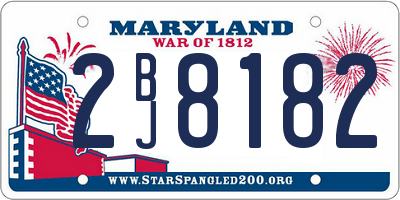 MD license plate 2BJ8182