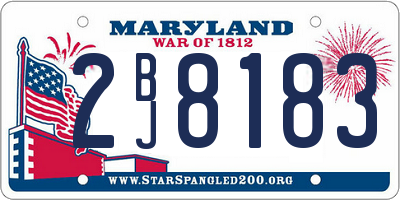 MD license plate 2BJ8183