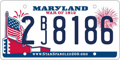 MD license plate 2BJ8186