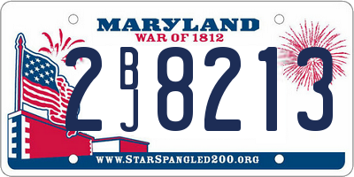 MD license plate 2BJ8213