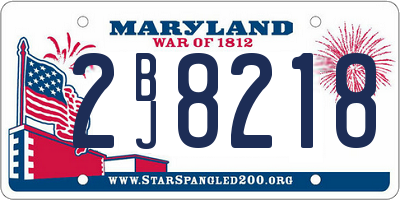 MD license plate 2BJ8218
