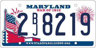 MD license plate 2BJ8219