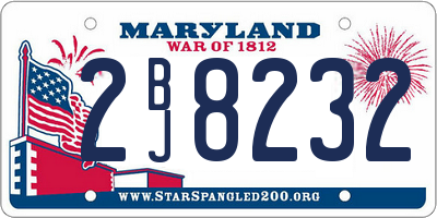 MD license plate 2BJ8232