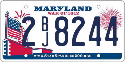 MD license plate 2BJ8244