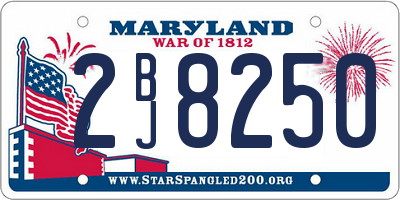 MD license plate 2BJ8250
